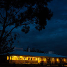 View of the Estancia at night.